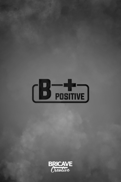 Bricave ملصق زجاجي لمجموعة الدم الإيجابية للسيارة والدراجة النارية مقاس 11.5 ...