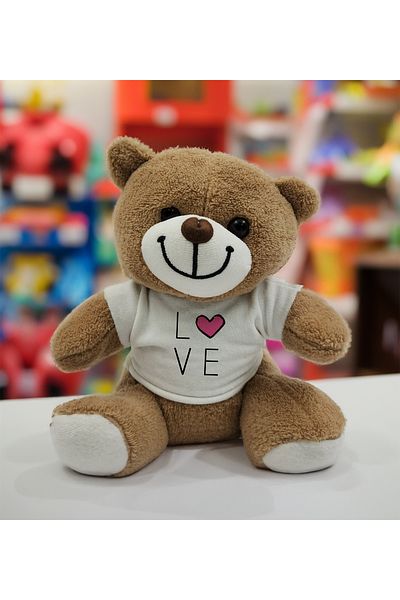 vegahediye v vega Love Design Printed T-Shirt Plush Bear Toy Gift for Lover