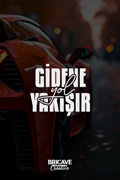 Bricave Gidene Yol Yakışır Yazı JDM Araba-Motosiklet Cam Etiket Sticker 14x12cm