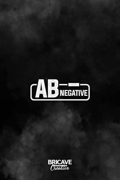 Bricave EU - Negative Blood Group Car-Motorcycle Glass Sticker 11.5x4cm
