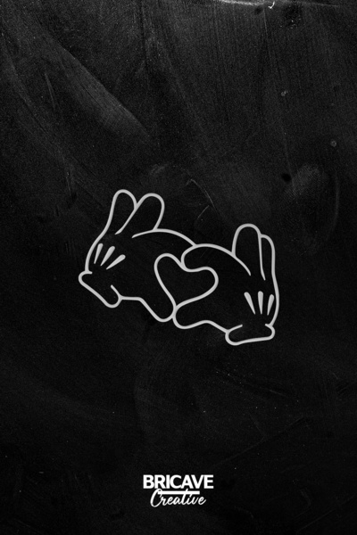 Bricave Kalp Araba-Motosiklet Cam Etiket Sticker 14x10,9cm