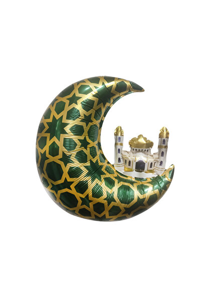 Partimarka بالون رقائق رمضان على شكل كامي داخل الهلال