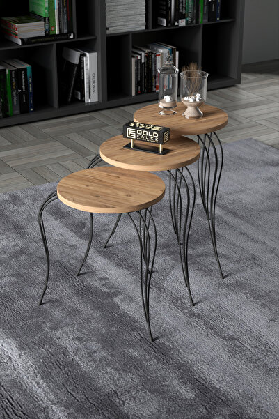 GOLDFALEZ Zigon Sehpa Lükens Atlantik Çam