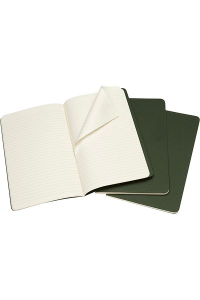 Moleskine Cahier Large 3-Piece Lined Journal Notebook, 13x21cm