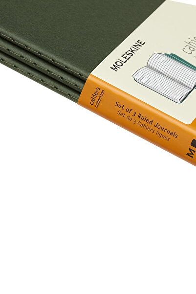 Moleskine Cahier Large 3-Piece Lined Journal Notebook, 13x21cm