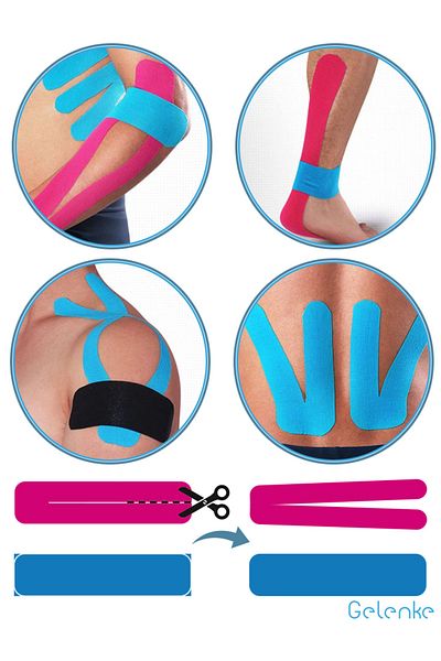 Gelenke Pain Sports Tape 5 cm x 5 m Blue camouflage
