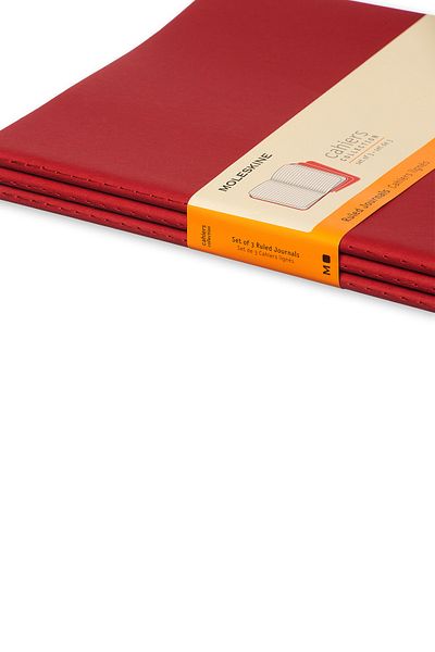 Moleskine Cahier XL 3-Piece Lined Notebook, 19x25cm