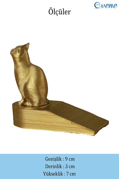 Evene Gold Color Decorative Door Stopper - 4 Pieces Model 2