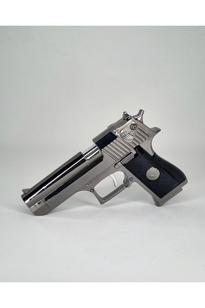 istanbulighter Kişiye Özel Deagle Tabanca Tasarımlı Kırmızı Alevli Mini Silah Görünümlü Çakmak Sevgiliye Hediye