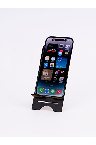 Ekonomik Telefon & Tablet Tutacağı Dekoratif 3 Mm Siyah Ahşap Mdf Hediyelik Telefon Standı 10 Adet