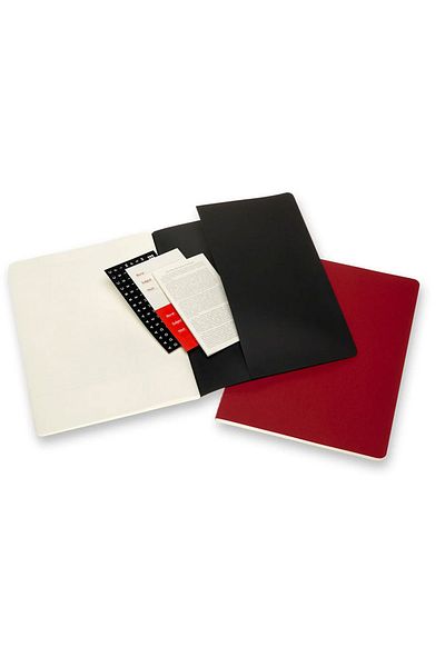 Moleskine Subject Cahier XL 2-Piece Lined Section Notebook, 19x25cm