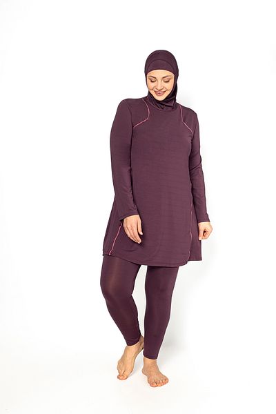 SEBOTEKS Costum de baie cu hijab, acoperit complet, mărime mare, 5406