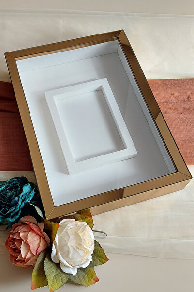 hobicehayaller 25x35 Cm Memory Frame with Photo Section!New Fashion Rose Boxes!Promise Engagement Flower Design!