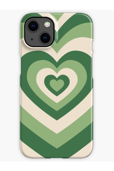 Magic Ring iPhone 13 Compatible Green Heart Patterned Launch Case