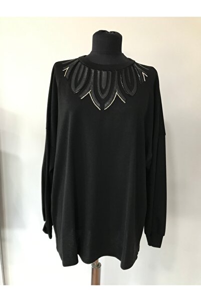 NOMİNAL Deri Nkışlı Büyük Beden Bluz