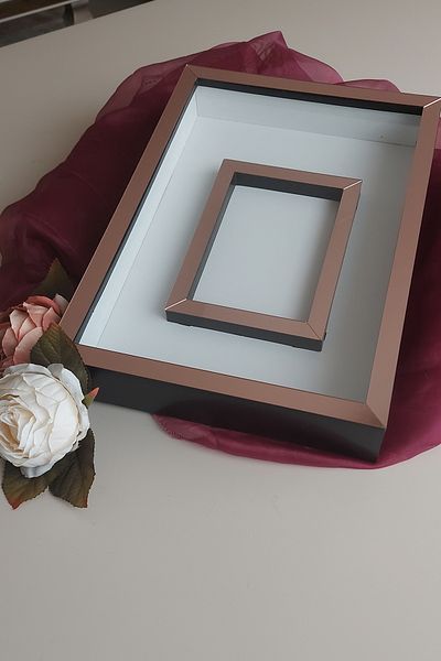 hobicehayaller 25x35 Cm Memory Frame with Photo Section!New Fashion Rose Boxes!Promise Engagement Flower Design!