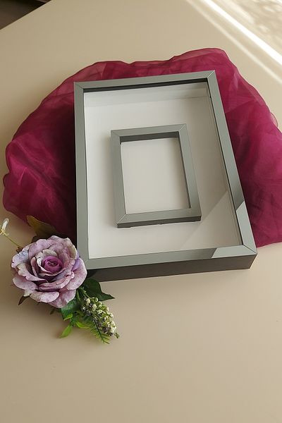hobicehayaller Rama de memorie 25x35 cm cu sectiune foto! Noi cutii de trandafiri la modă! Design de flori de logodnă de promisiune!