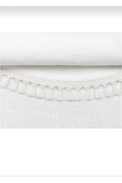 Altun Snow White Altuncarpet - 50*50 Gel Non-Slip Plush Carpet, Multiple Sizes Not Included Fringe