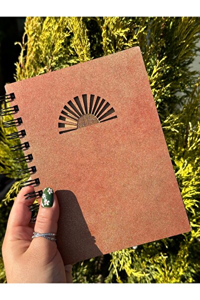 esamore concept İsminize Özel Ahşap Kapaklı Ajanda Defter Günlük, Spiralli Ahşap Kapaklı Defter, Anı Defteri