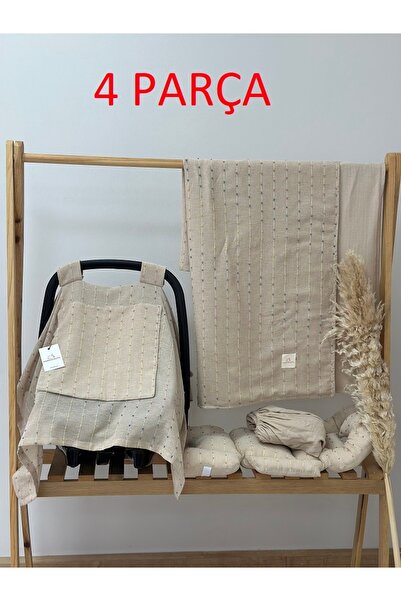 MAMARADUGA Tek Katlı Kendinden Ponponlu Müslin Puset Örtüsü Puset Minderi Pus...