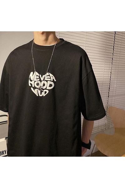 Touz Moda Neverhood Black Unisex Oversize T-shirt