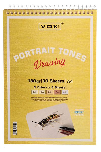 Vox Art 180 gr Cream Tones Sketching Σημειωματάριο - Α4-30 Φύλλα - 5 Χρώματα 3278197158446