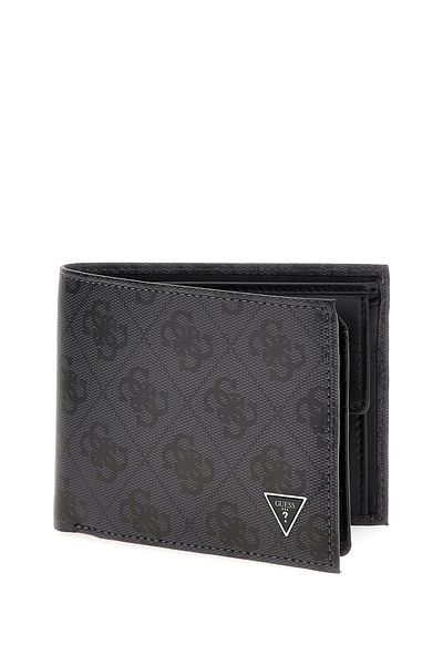 Guess Black Men's 2.5X9.5X12 cm Leather Wallet Billford W Coin Pckt - Lea24