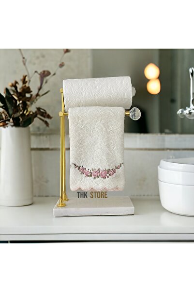 THK STORE Mermer Kağıt Havluluk Peçetelik El Havluluk Kristal Taşlı