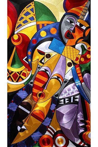 MARCEL SANAT Renkli Desen Marcel Sanat Elmas Mozaik Tablo 30x53cm