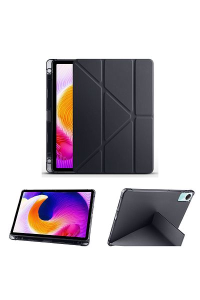 İncisoft حافظة متوافقة مع Xiaomi Redmi Pad SE مع حامل مقصورة القلم + واقي الشاشة + مجموعة قلم مكونة من 3 قطع