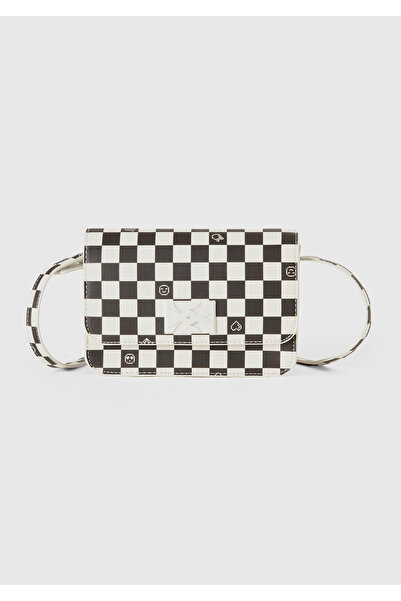 United Colors of Benetton Kız Çocuk Siyah Beyaz Omuz Çantası