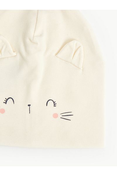 LC Waikiki Bedruckte Baskenmütze für Baby-Mädchen, 2-teilig