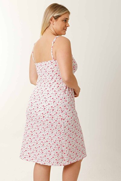 par lingerie pl PREGNANT LOHUSA NIGHTWEAR WITH STRING HEART WHITE