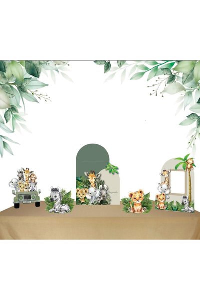 Big Party Dekoratif Kişiye Özel Ayaklı Pano Seti Baby Animal