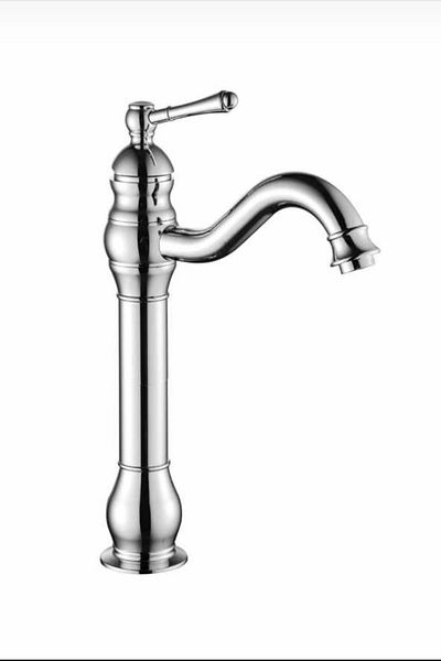 İSAOĞLU YAPI Bowl Sink Faucet Vintage Bowl Fixture Silver Silver Color Bathroom Tap
