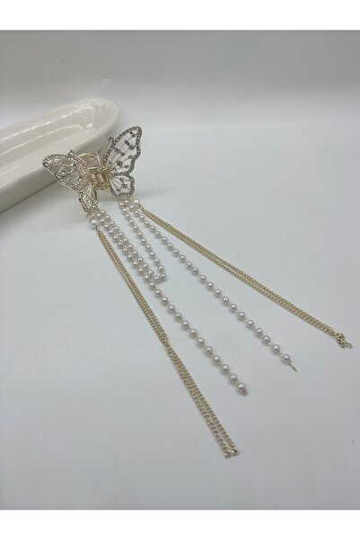 MY WORLD LİFE TREND PEARL AND PEARL DETAILED ZIRCON STONE BUTTERFLY MODEL 6 C...