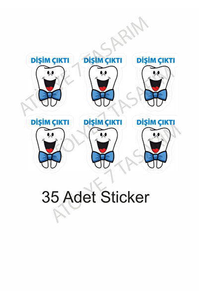 Atölye7Tasarım 35 bucăți 4 cm grâu dinți dinții mei au ieșit albastru distrac...