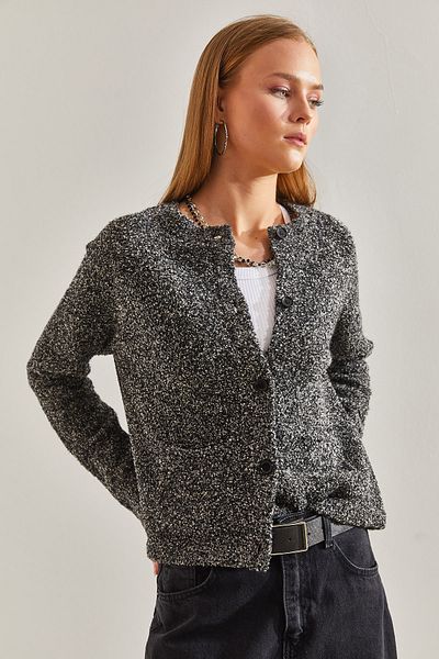 Bianco Lucci Cardigan Boucle cu nasturi pentru damă20234520