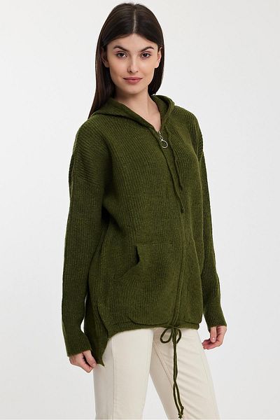 ALEXANDERGARDI Hooded Zippered Knitwear Cardigan(A92409-S)