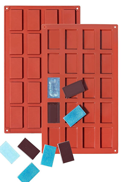 PASTRY PLANET قالب سيليكون مستطيل الشكل من السيليكون [20 حجرة]