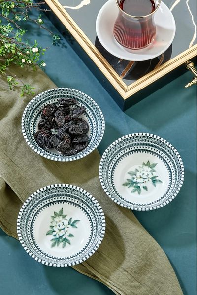 Cooker Luxury 6-Piece 9cm Mini Porcelain Digital Printed Sauce Bowl and Jam Set