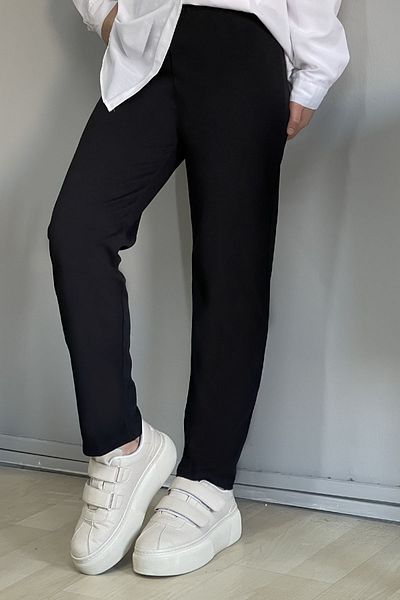 InStyle Skinny Leg Straight Παντελόνι - Μαύρο