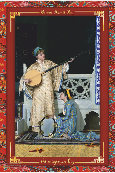 Hayat Poster osman hamdi bey două fată muzician pictură cadru autentic aspect...