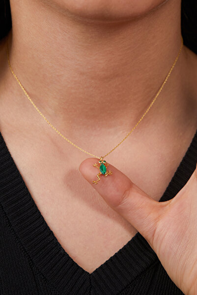 Elika Silver Kadın Kurbağa Model 925 Ayar Gümüş Kolye