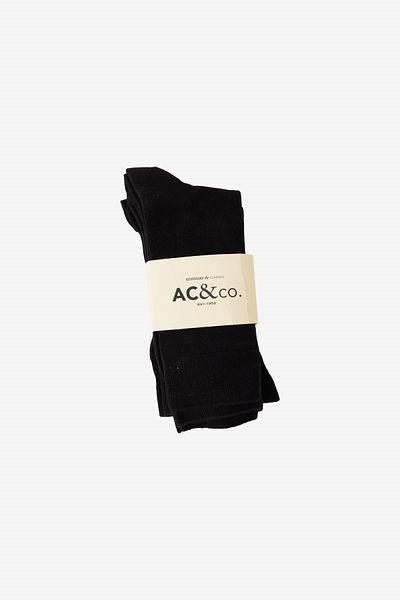 AC&Co / Altınyıldız Classics Schwarze 5-teilige Socken aus Baumwolle für Herren