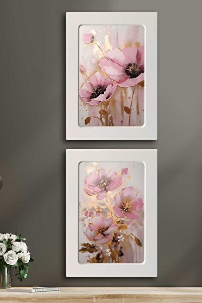 Voovart Kompakt Çerçeveli Dekoratif Tablo Seti ( 35x25cm 2 Adet ) - EW1128