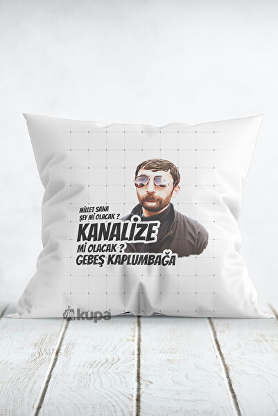 WixelArt Bana Anlat Gebeş Kaplumbağa Millet Sana Kanalize Mi Olacak Yastık