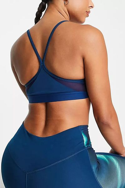 Nike One Icon Clash Mid Rise Leggings 2 Pocket Recovery Leggings Blue