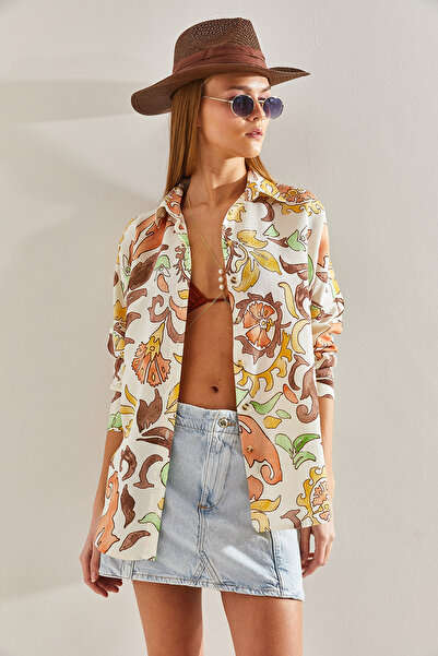 Bianco Lucci Női több mintás bő vászon ing60101024