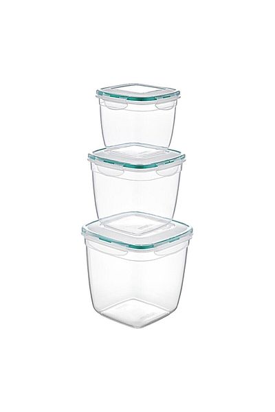 Viyalente Fresh Box Deep Square Set of 3 Storage Container Lc360 Lc360
